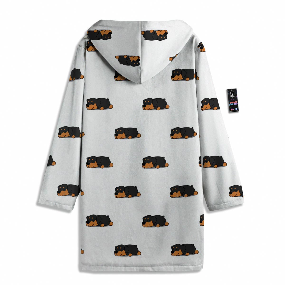 Rottweiler Sleeping Print Pattern Men's Windbreaker Jacket-grizzshop