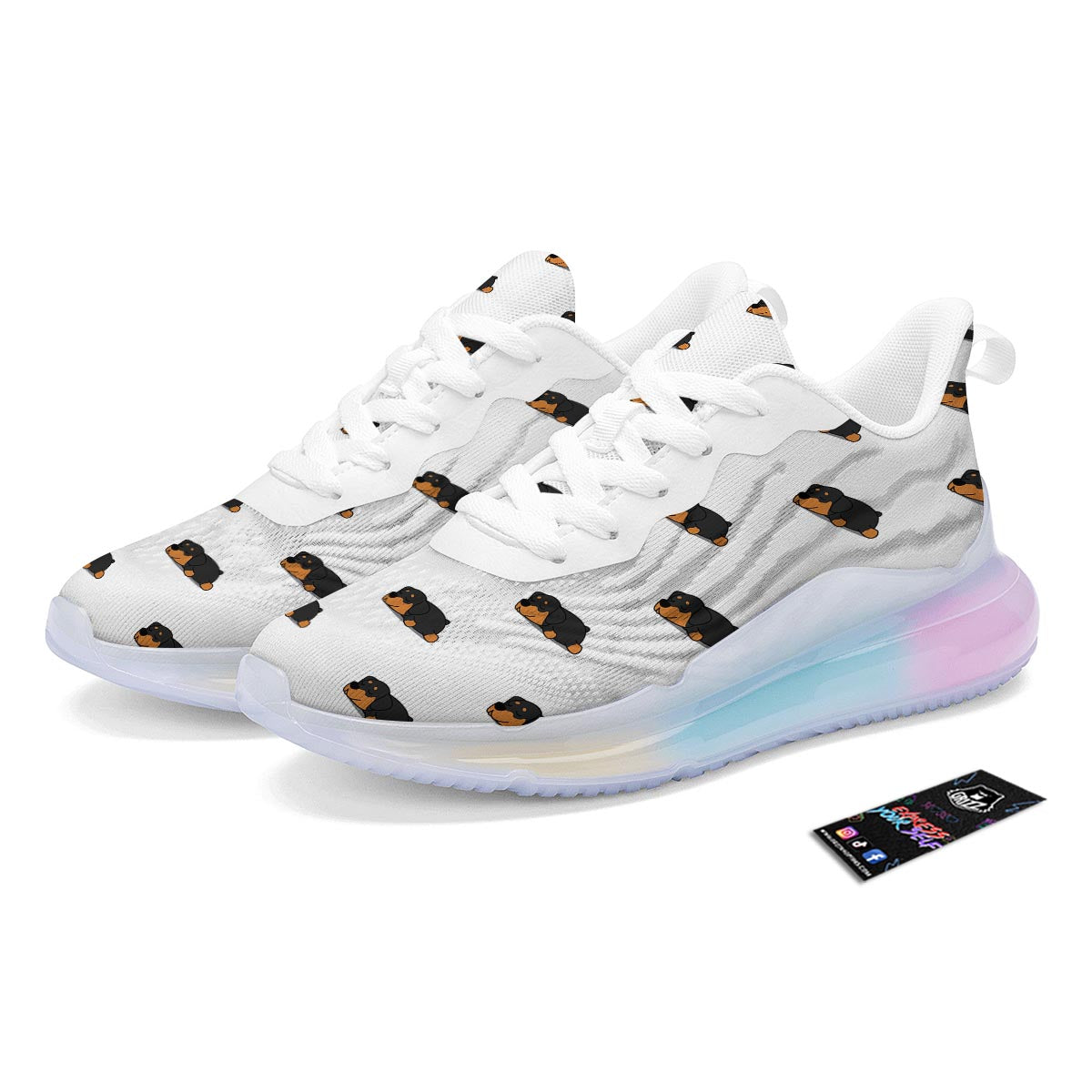 Rottweiler Sleeping Print Pattern Running Sneakers-grizzshop