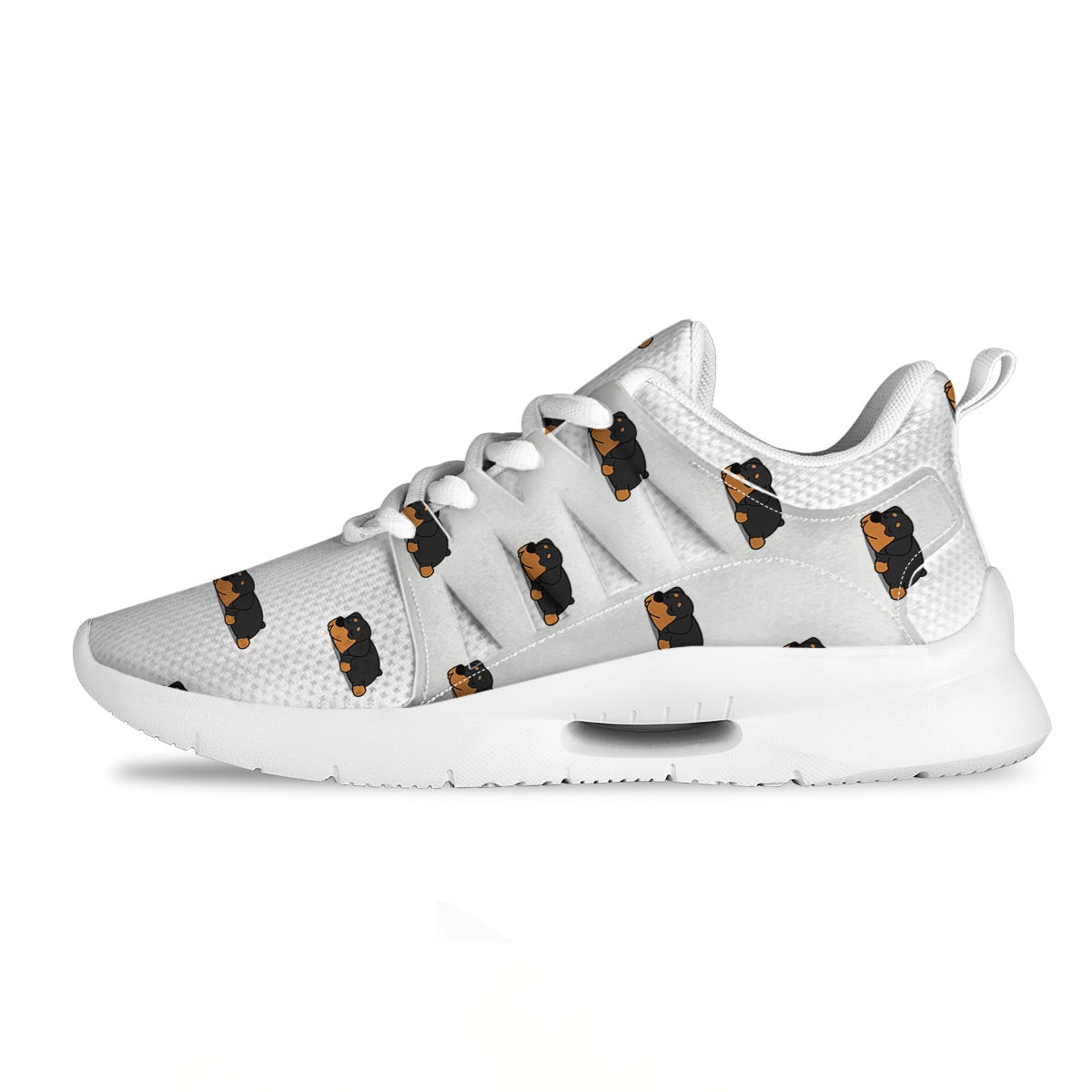 Rottweiler Sleeping Print Pattern Tennis Shoes-grizzshop