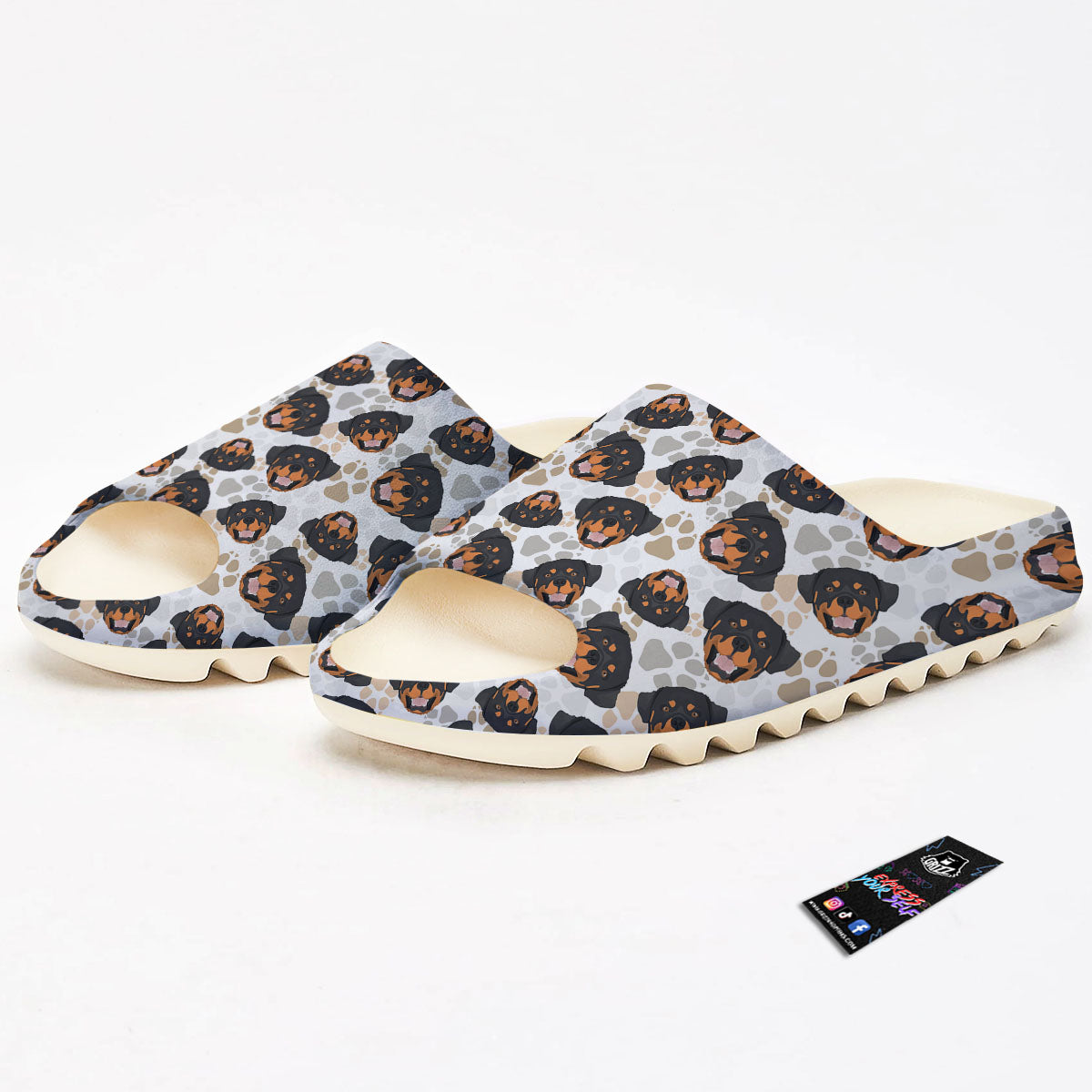 Rottweiler Print Pattern Sandals-grizzshop