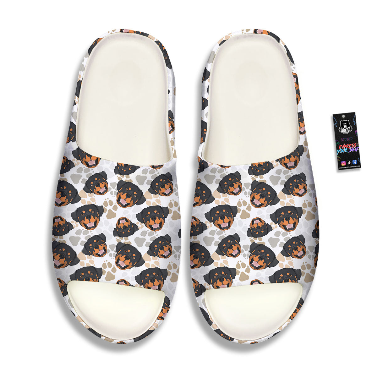 Rottweiler Print Pattern Sandals-grizzshop