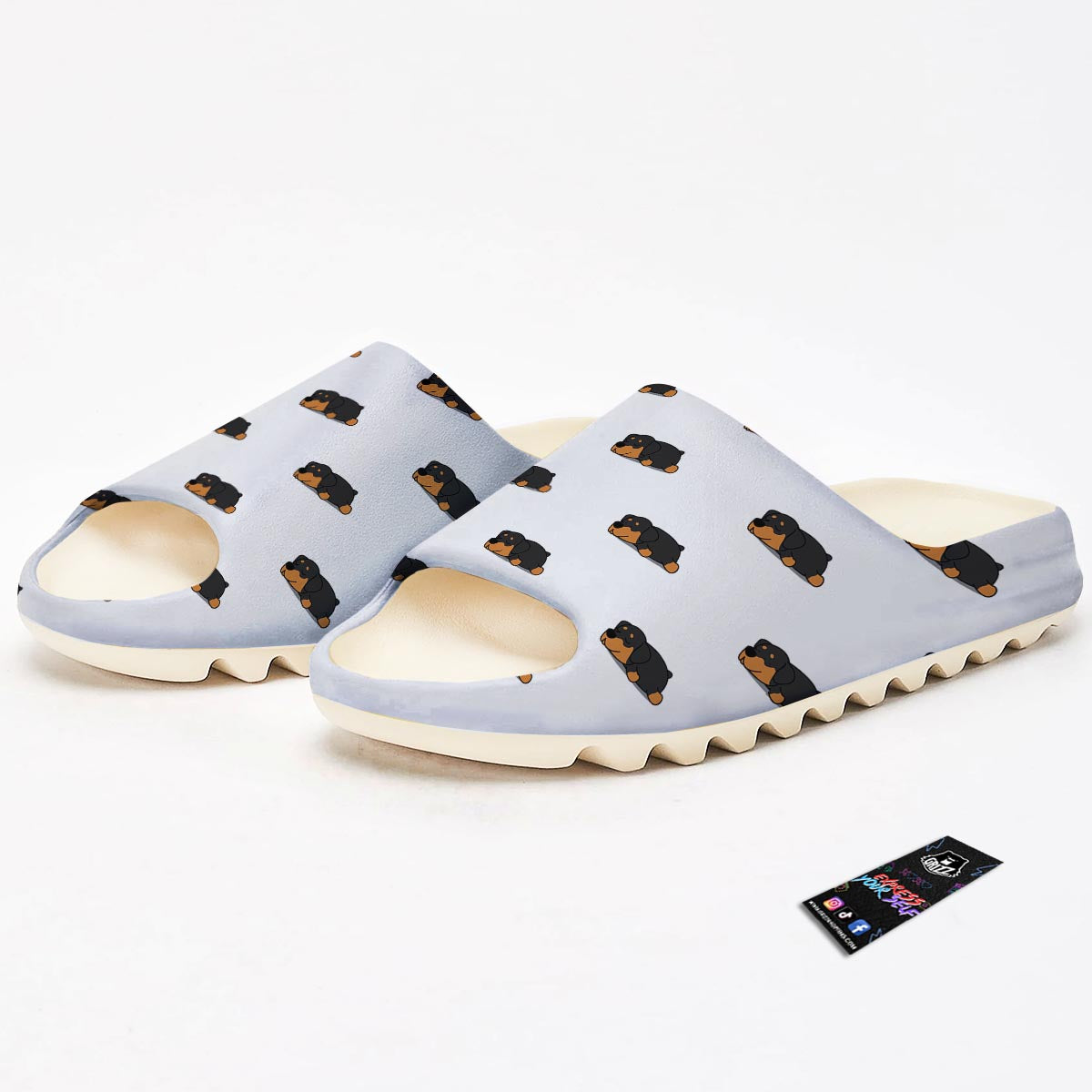 Rottweiler Sleeping Print Pattern Sandals-grizzshop