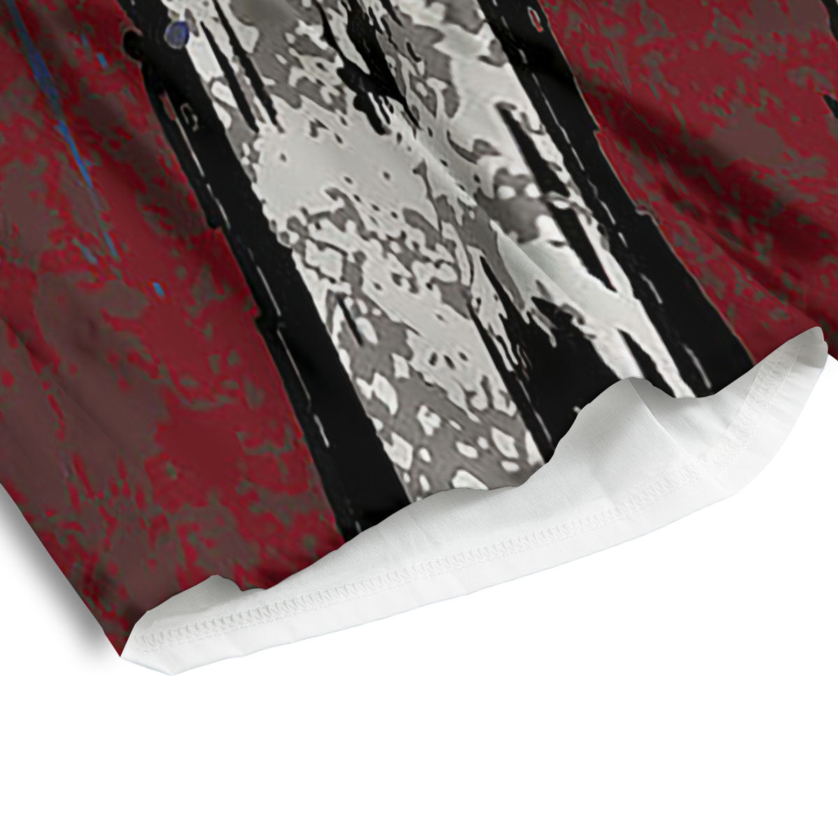 Rough American Flag Print Men's Athletic Shorts