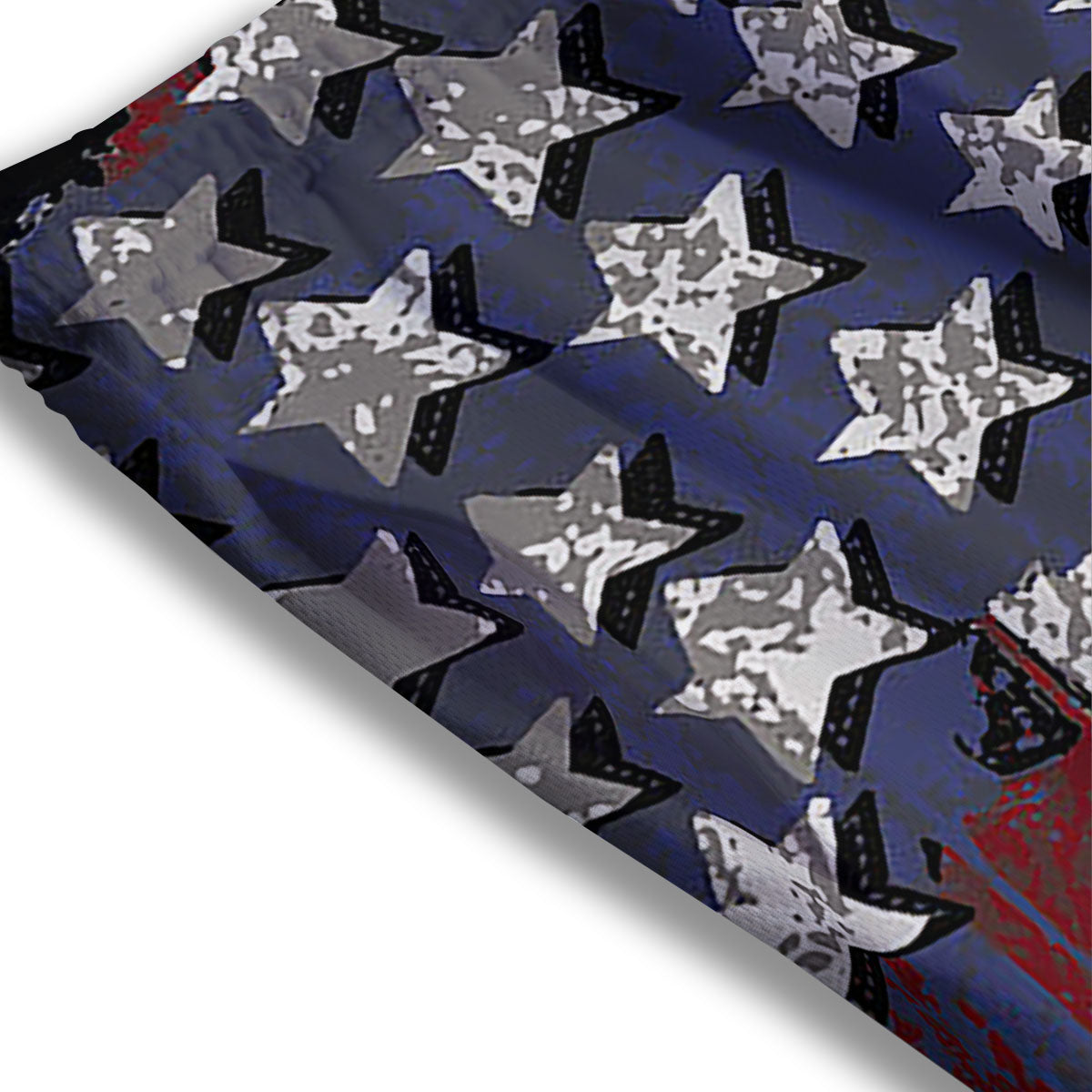 Rough American Flag Print Mesh Shorts