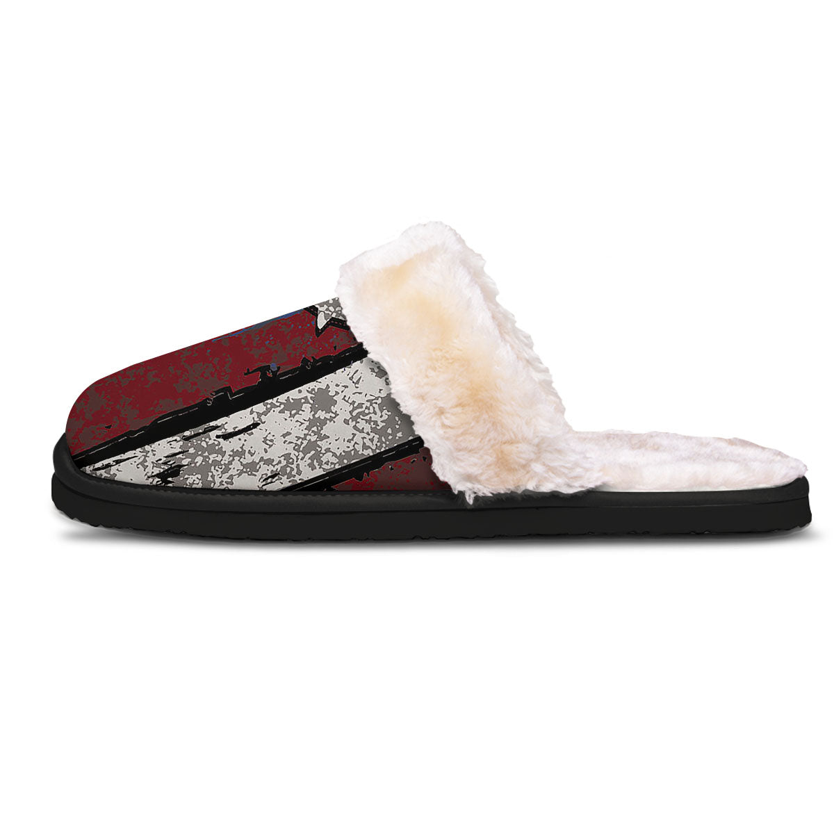 Rough American Flag Print Slippers-grizzshop