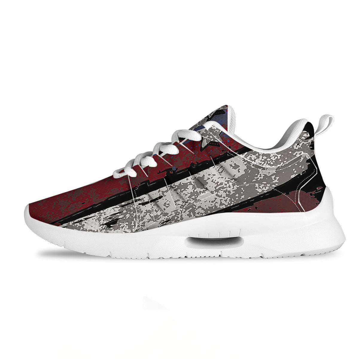 Rough American Flag Print Tennis Shoes-grizzshop