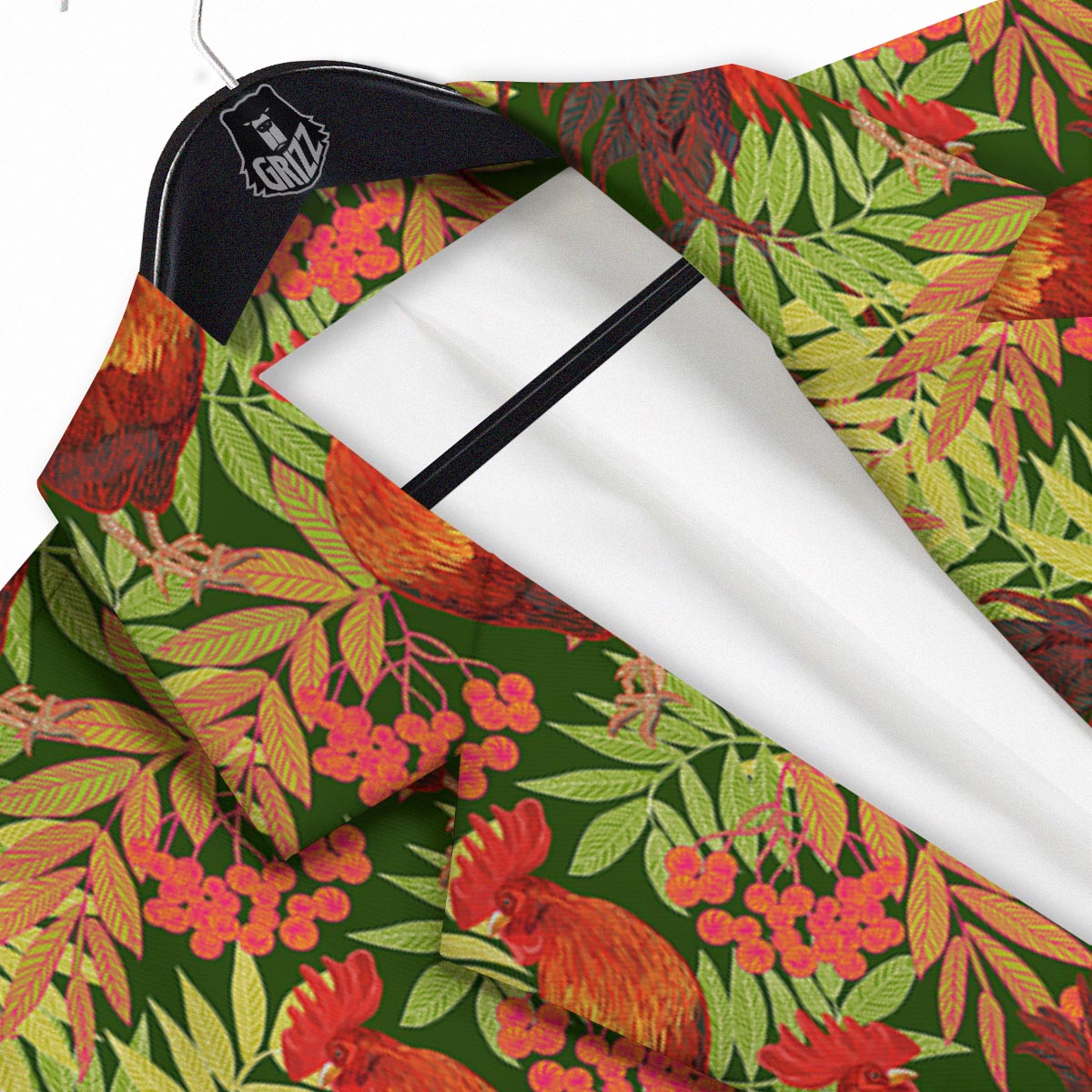 Rowan And Rooster Print Pattern Men's Sport Coat-grizzshop
