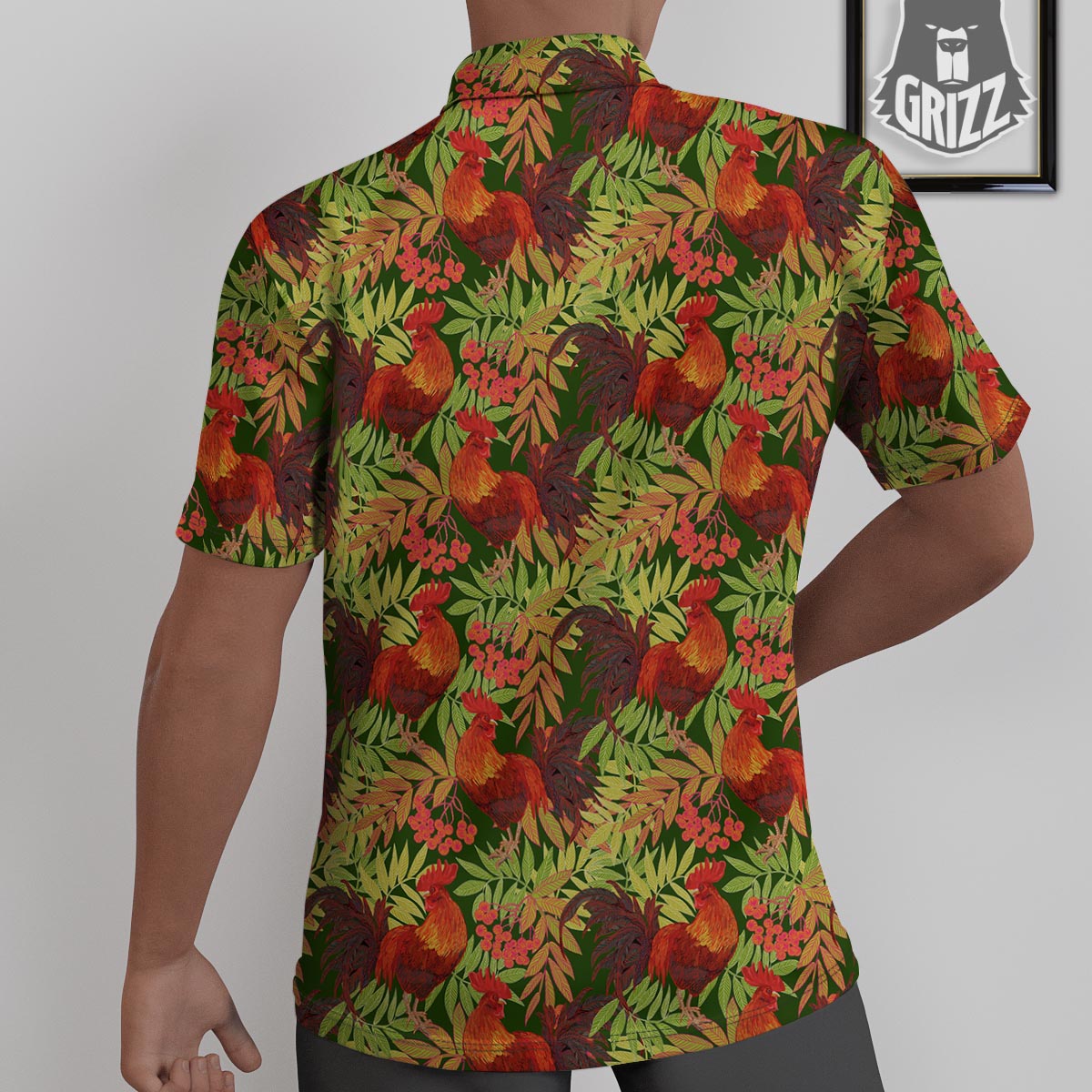 Rowan And Rooster Print Pattern Untucked Shirts-grizzshop