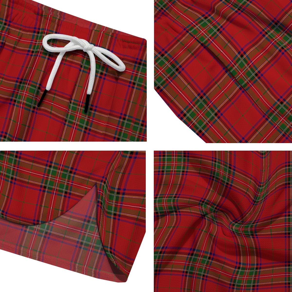 Royal Stewart Tartan Print Pattern Men's Running Shorts-grizzshop