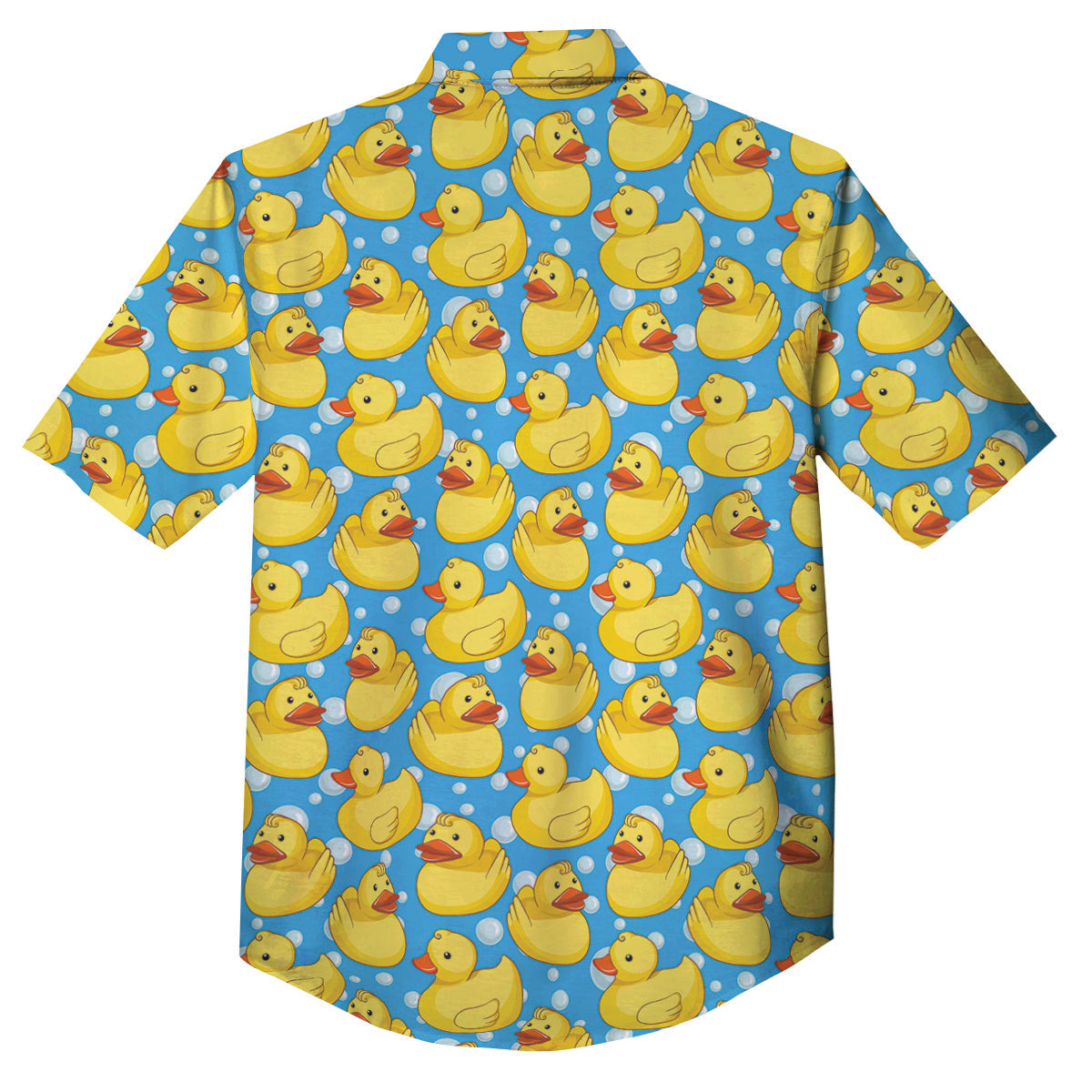 Rubber Duck In Water Print Pattern Button Up Shirt-grizzshop