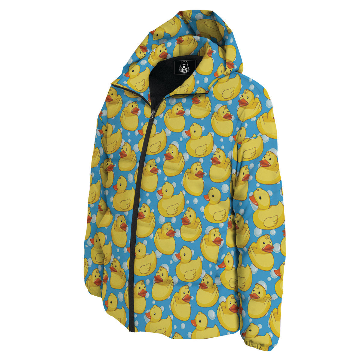Rubber Duck In Water Print Pattern Down Jacket-grizzshop