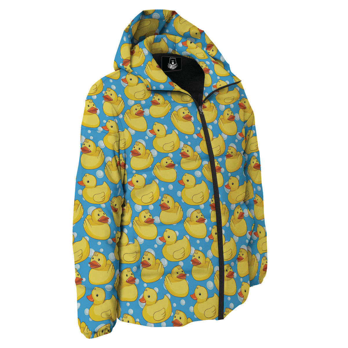 Rubber Duck In Water Print Pattern Down Jacket-grizzshop