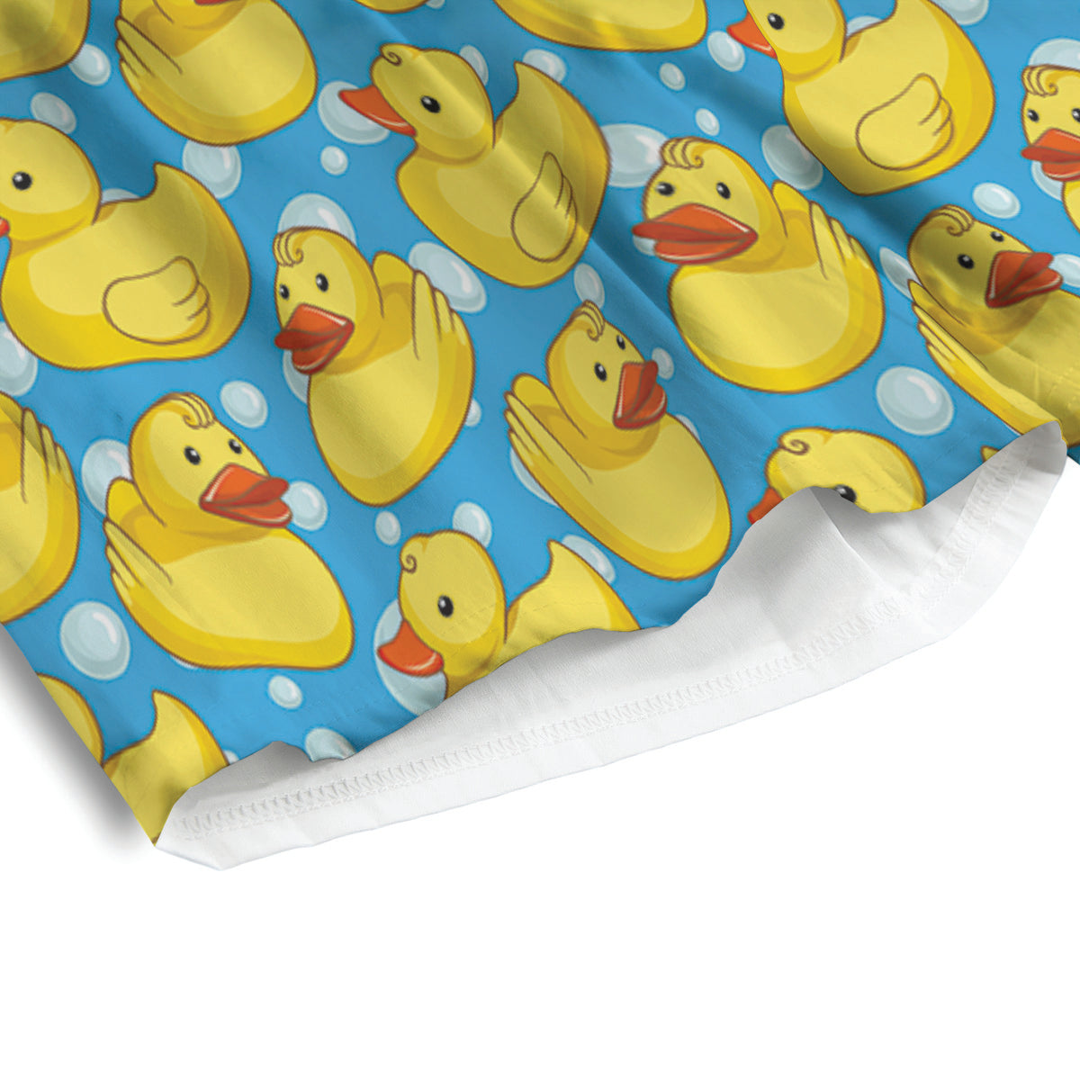 Rubber Duck In Water Print Pattern Men's Athletic Shorts