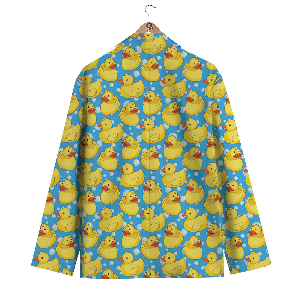 Rubber Duck In Water Print Pattern Men's Blazer-grizzshop