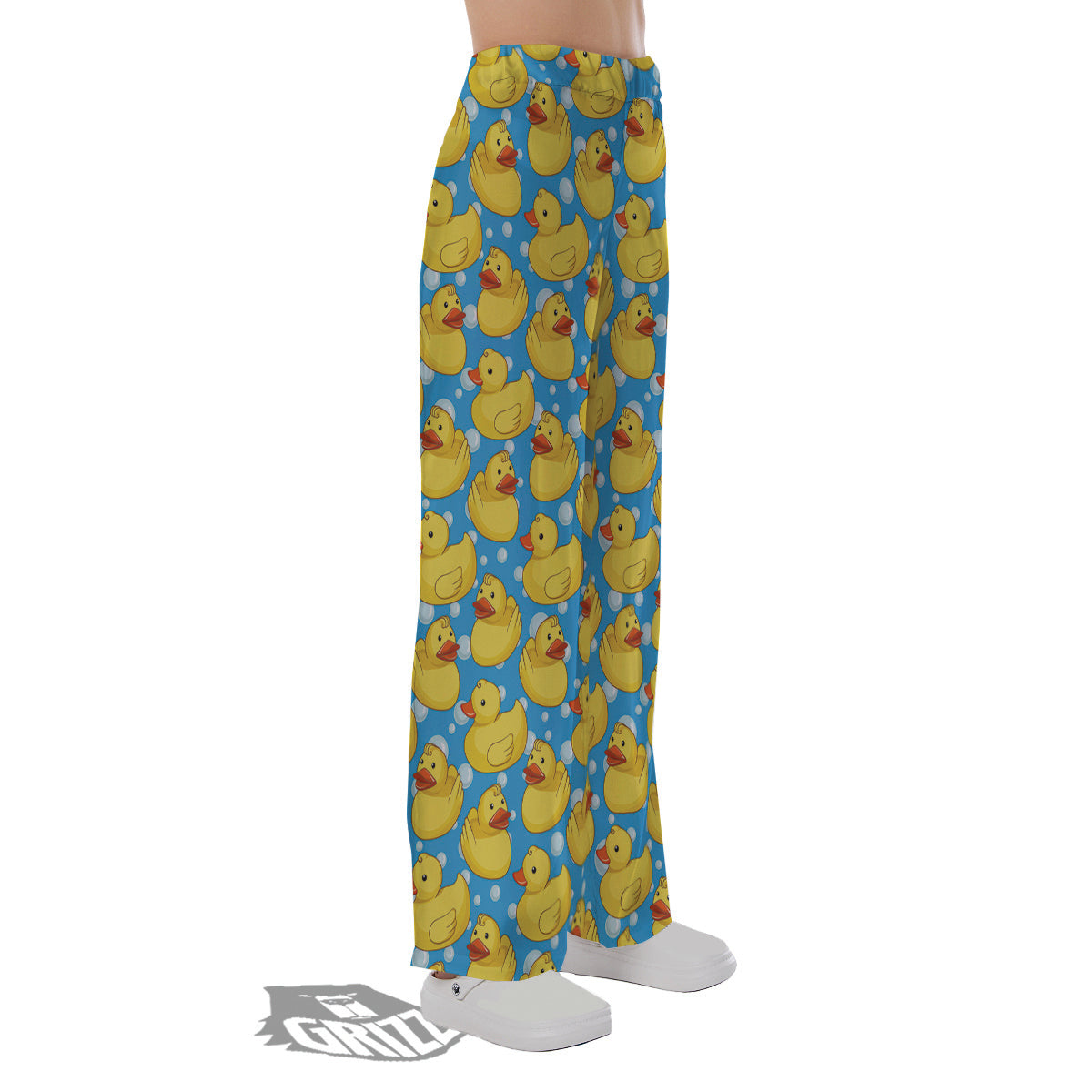 Rubber Duck In Water Print Pattern Pajama Pants-grizzshop