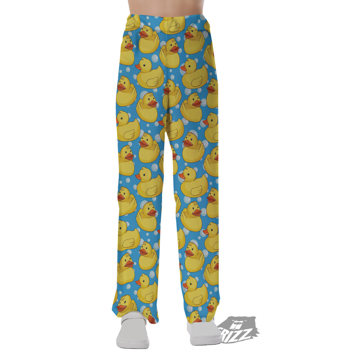 Rubber Duck In Water Print Pattern Pajama Pants-grizzshop