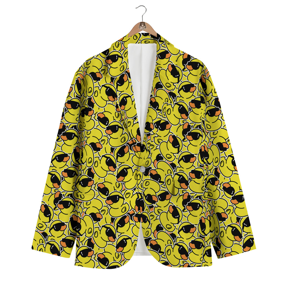 Rubber Duck Mafia Print Pattern Men's Blazer-grizzshop