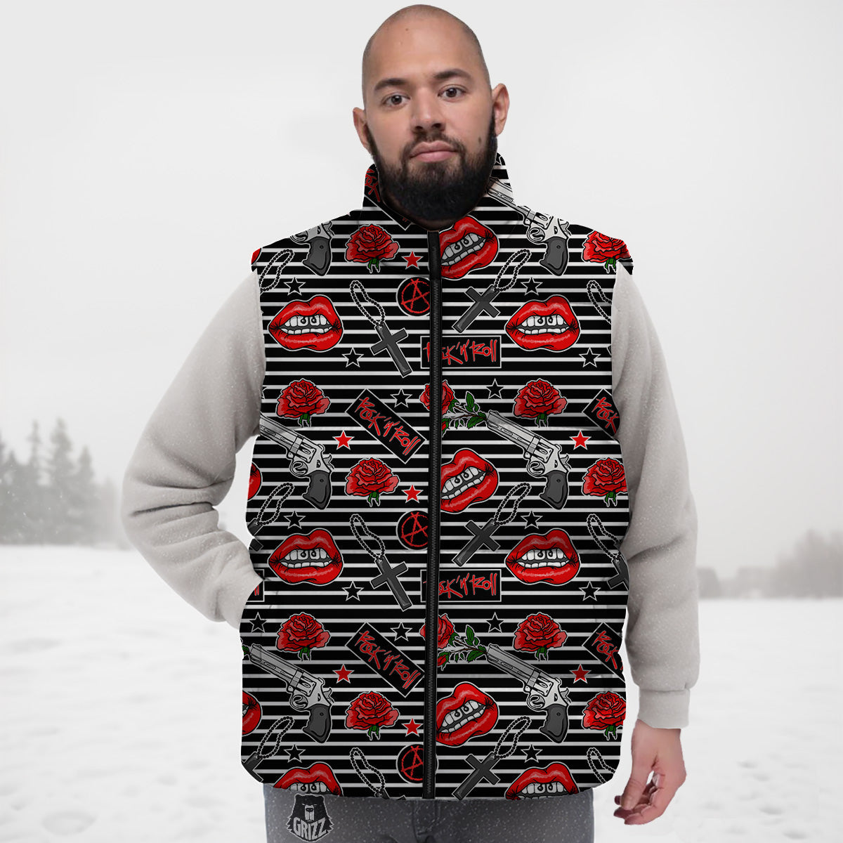 Rubber Duck Polka Dot Pattern Print Down Vest-grizzshop