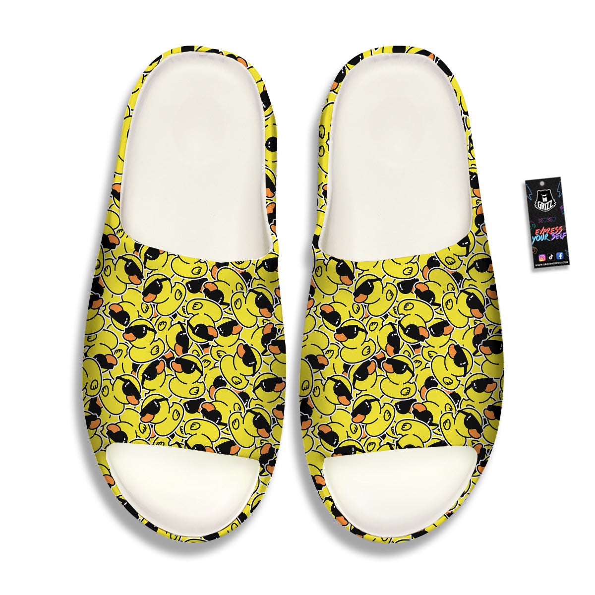 Rubber Duck Mafia Print Pattern Sandals-grizzshop