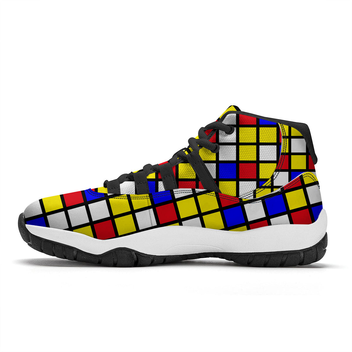 Rubik Table Print Pattern Black Bball Shoes-grizzshop