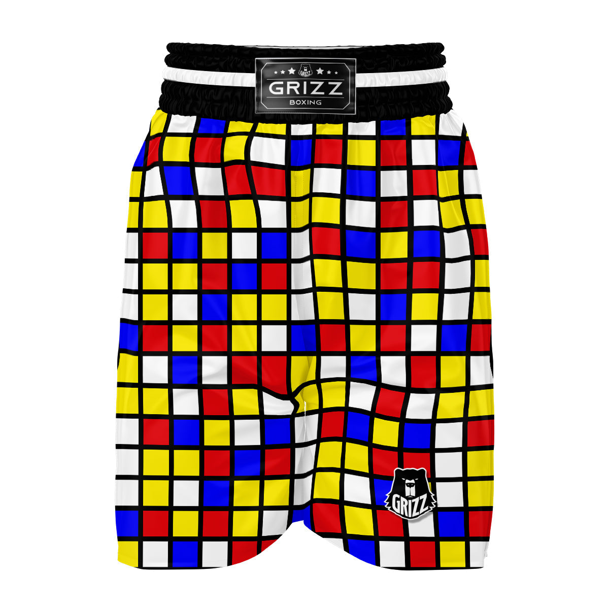 Rubik Table Print Pattern Boxing Shorts-grizzshop