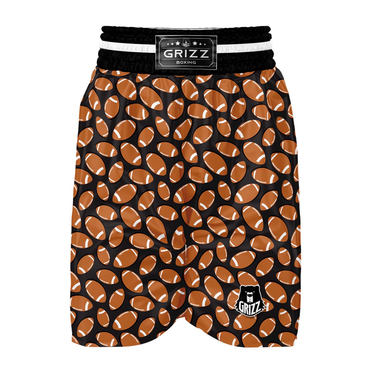 Rugby Ball American Football Print Pattern Boxing Shorts-grizzshop