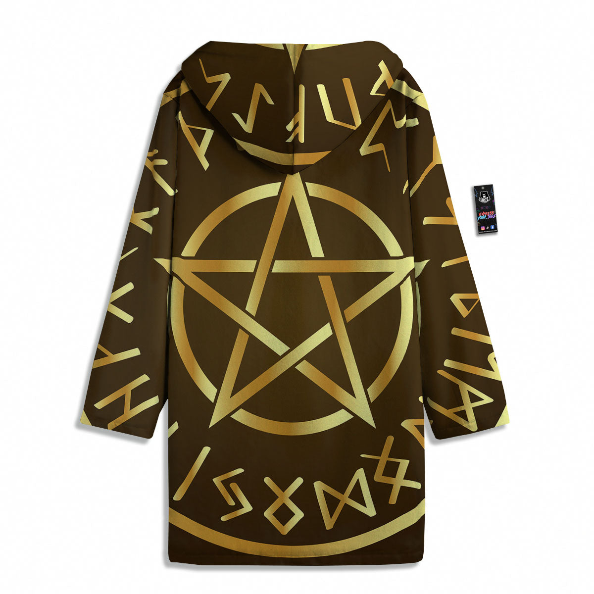 Runes Pentagram Viking Nordic Print Men's Windbreaker Jacket-grizzshop