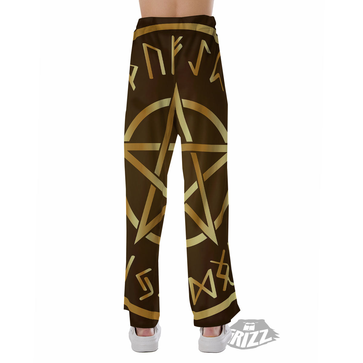 Runes Pentagram Viking Nordic Print Pajama Pants-grizzshop