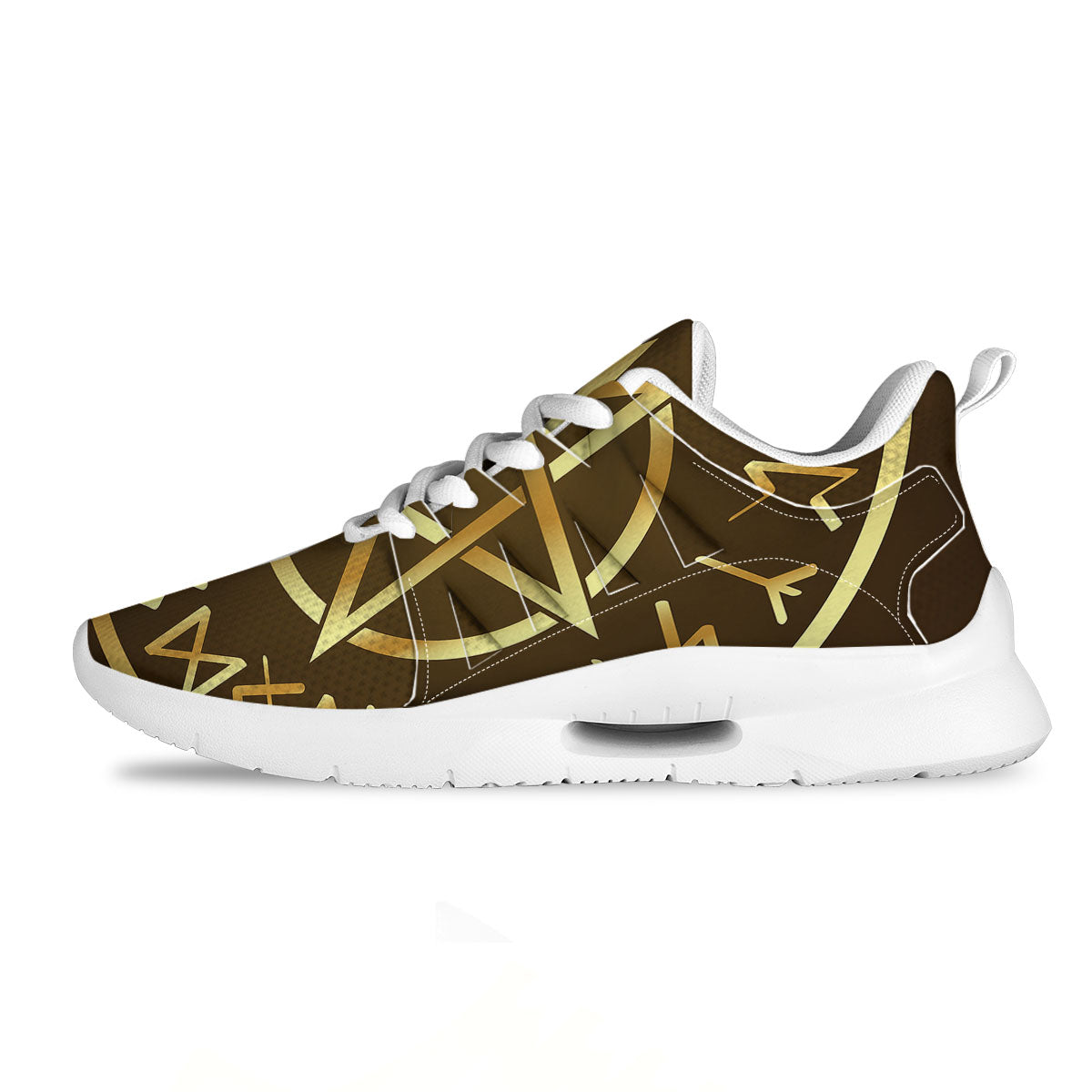 Runes Pentagram Viking Nordic Print Tennis Shoes-grizzshop