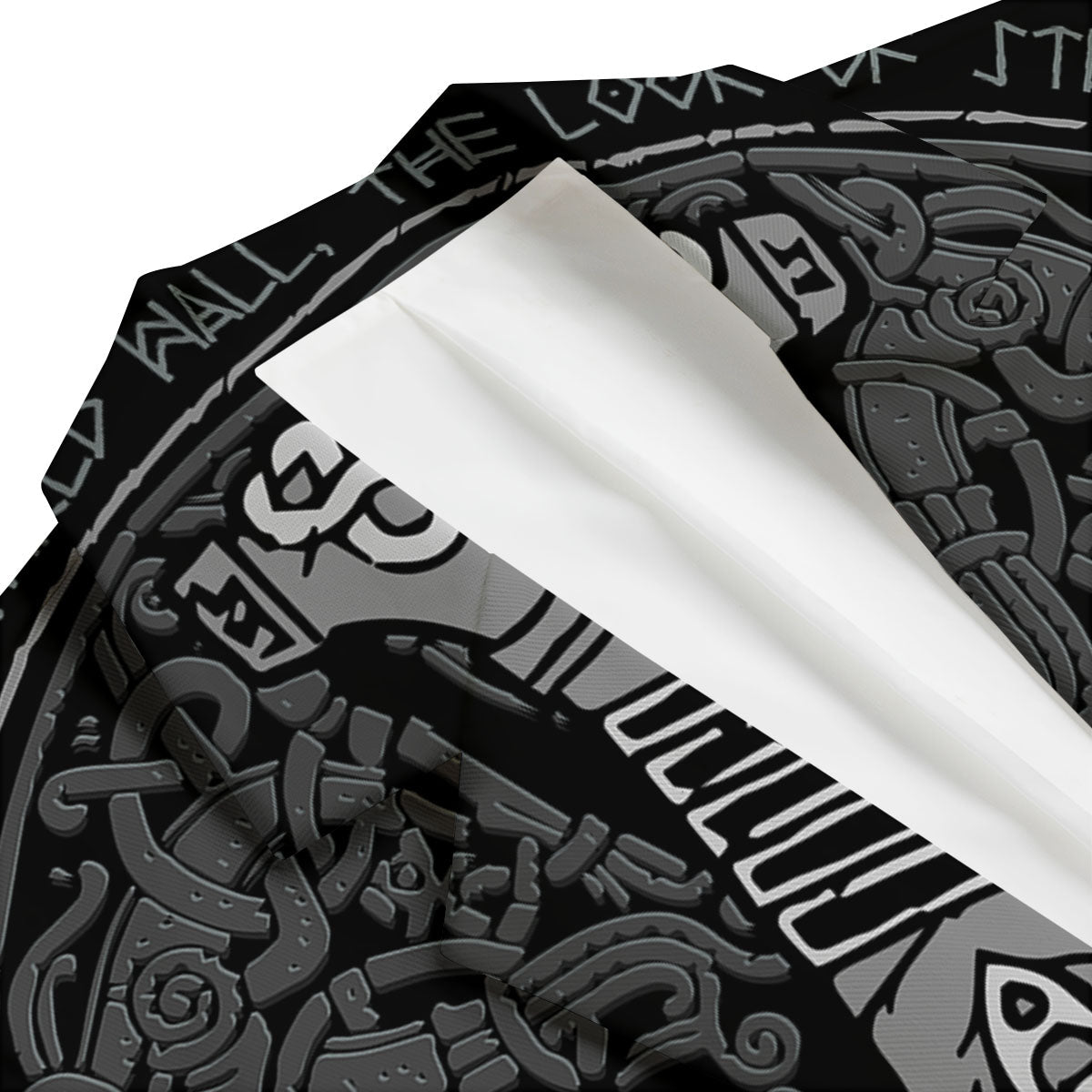Runes Scandinavian And Mjolnir Print Men's Blazer-grizzshop