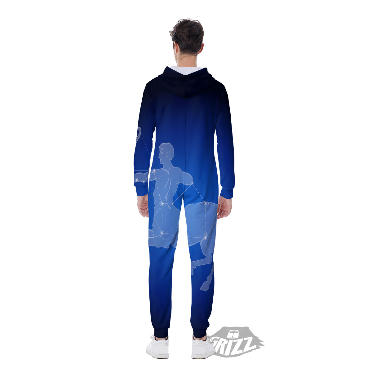 Sagittarius Constellation Print Men's Jumpsuit-grizzshop