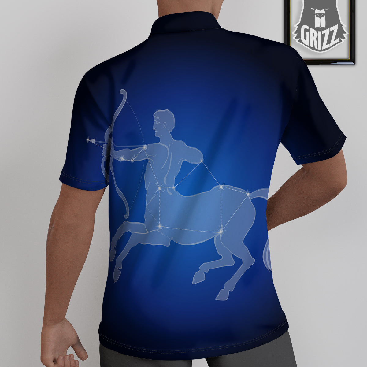 Sagittarius Constellation Print Untucked Shirts-grizzshop