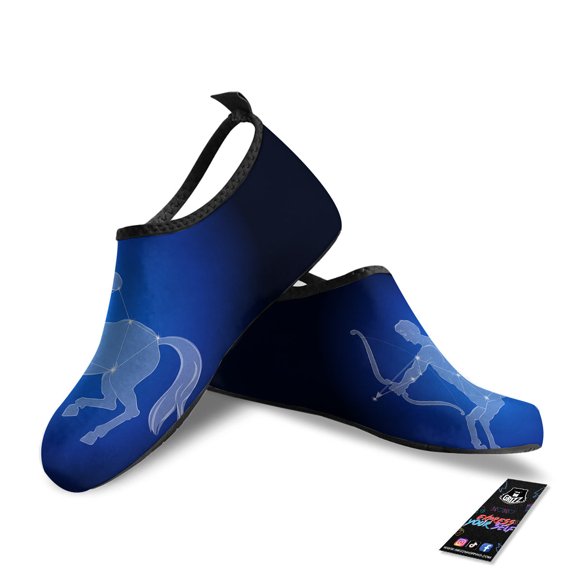 Sagittarius Constellation Print Water Shoes-grizzshop