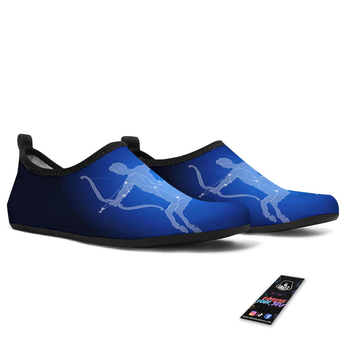 Sagittarius Constellation Print Water Shoes-grizzshop
