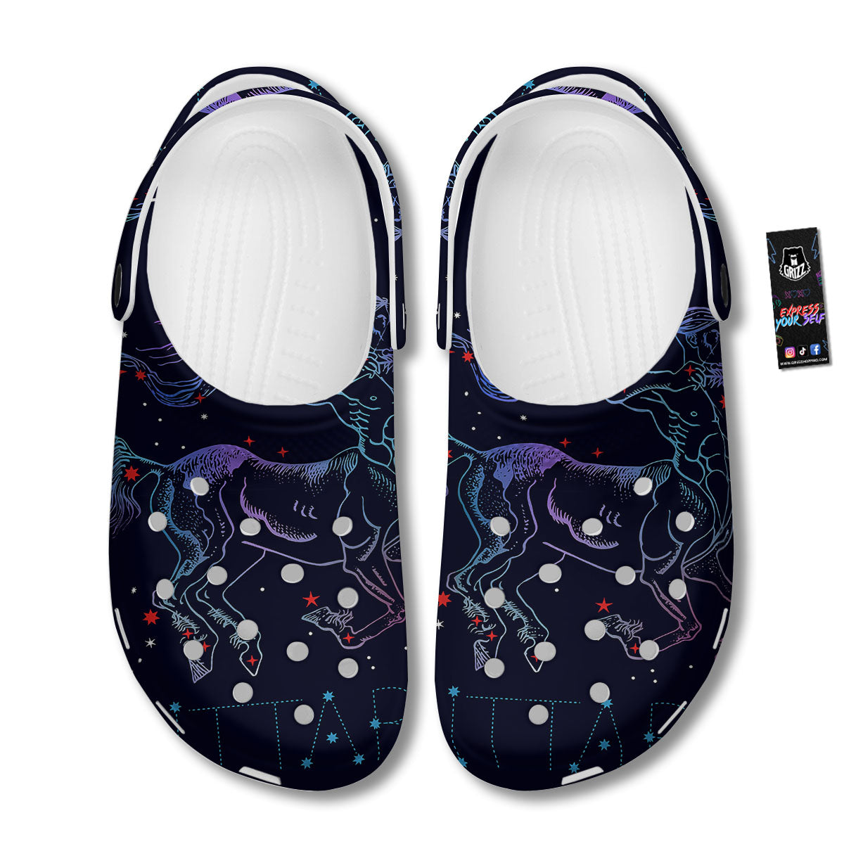 Sagittarius Constellation Sign Print Clog-grizzshop