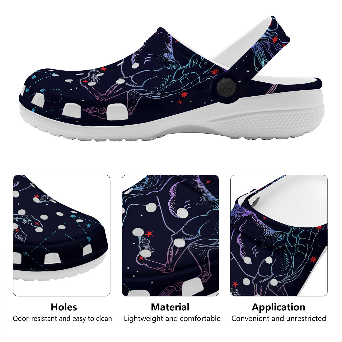 Sagittarius Constellation Sign Print Clog-grizzshop