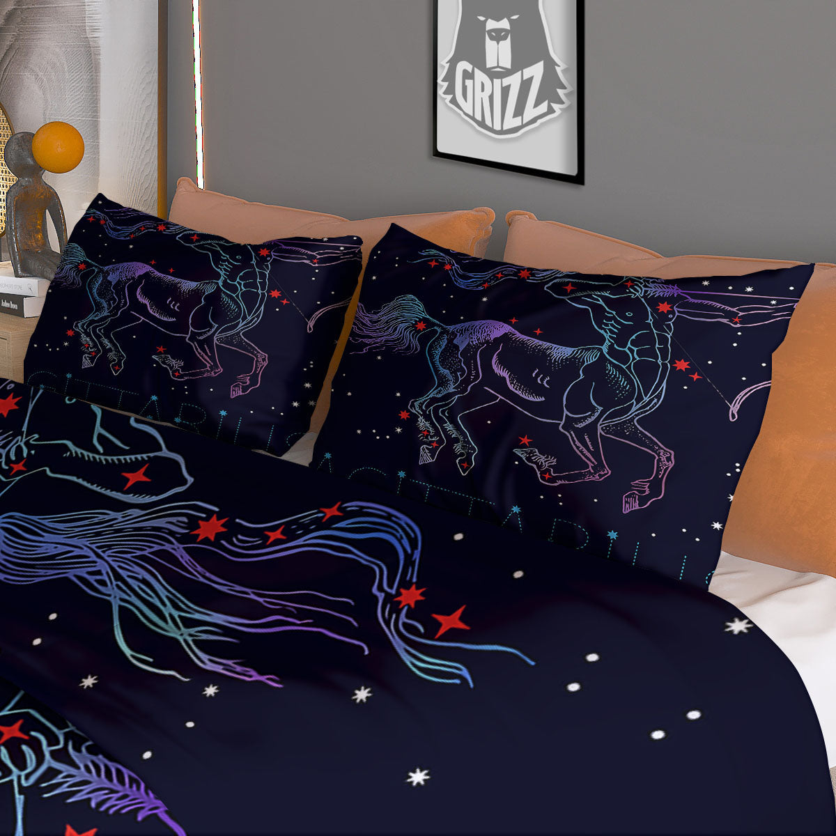 Seahorse Watercolor Print Pattern Duvet Cover Bedding Set