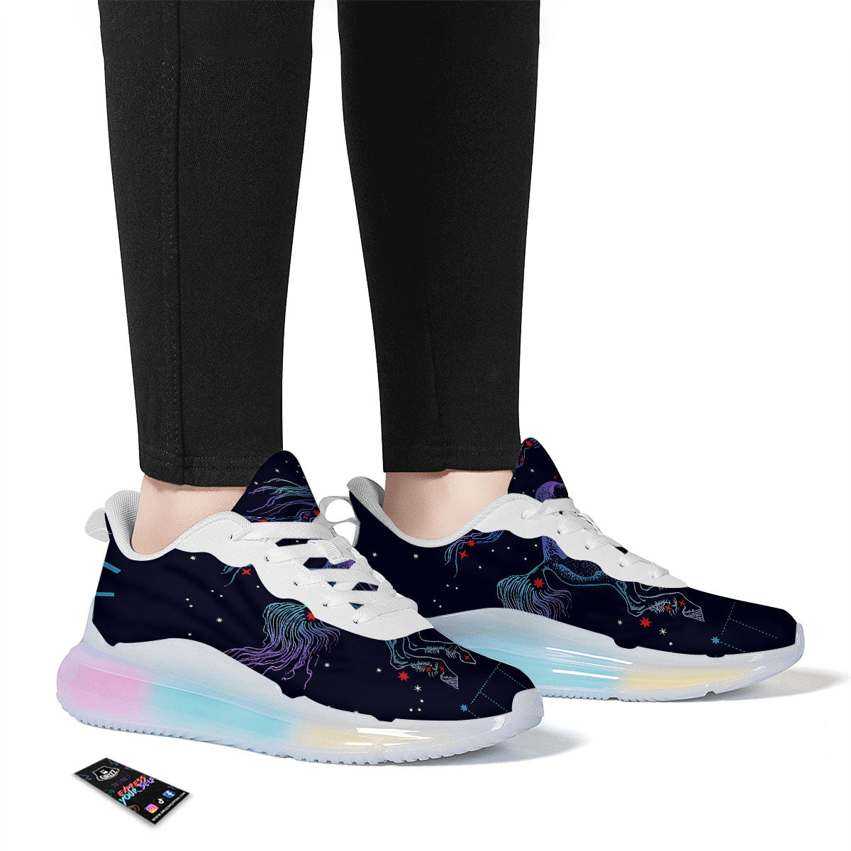 Sagittarius Constellation Sign Print Running Sneakers-grizzshop