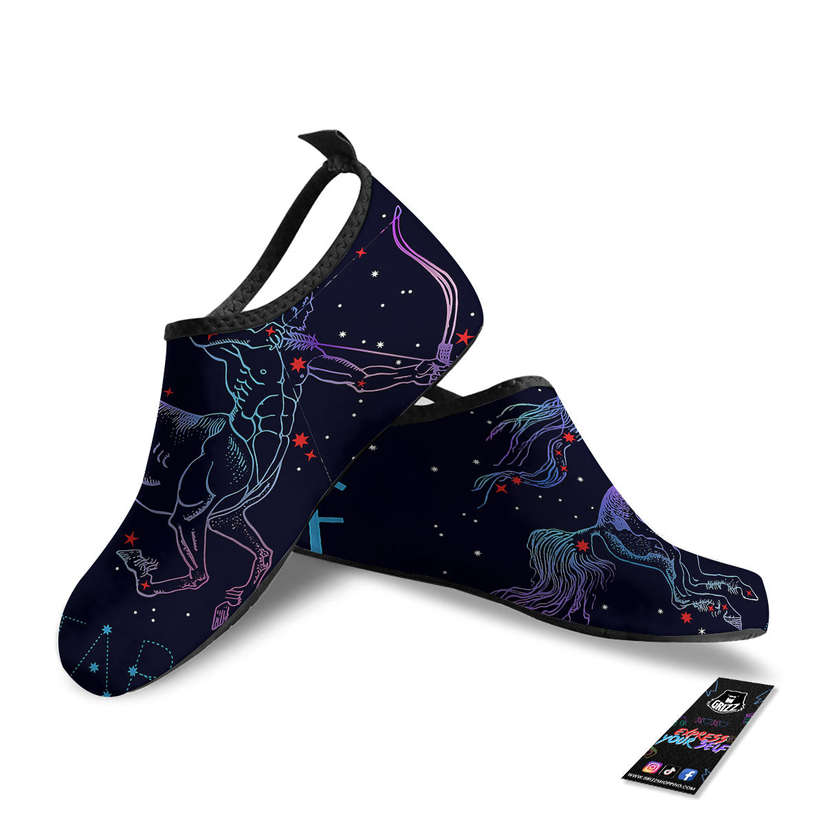 Sagittarius Constellation Sign Print Water Shoes-grizzshop