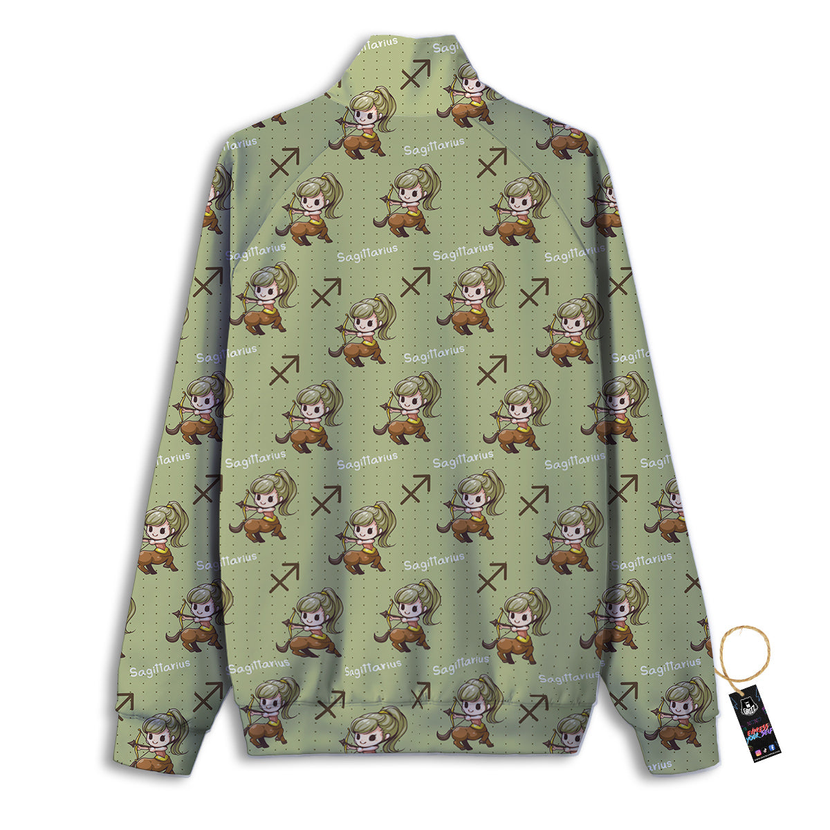 Sagittarius Cute Cartoon Print Pattern Track Jacket-grizzshop