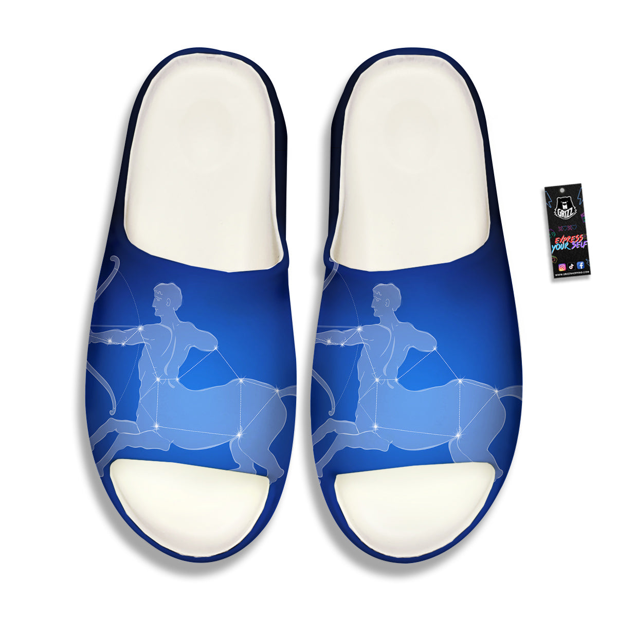 Sagittarius Constellation Print Sandals-grizzshop