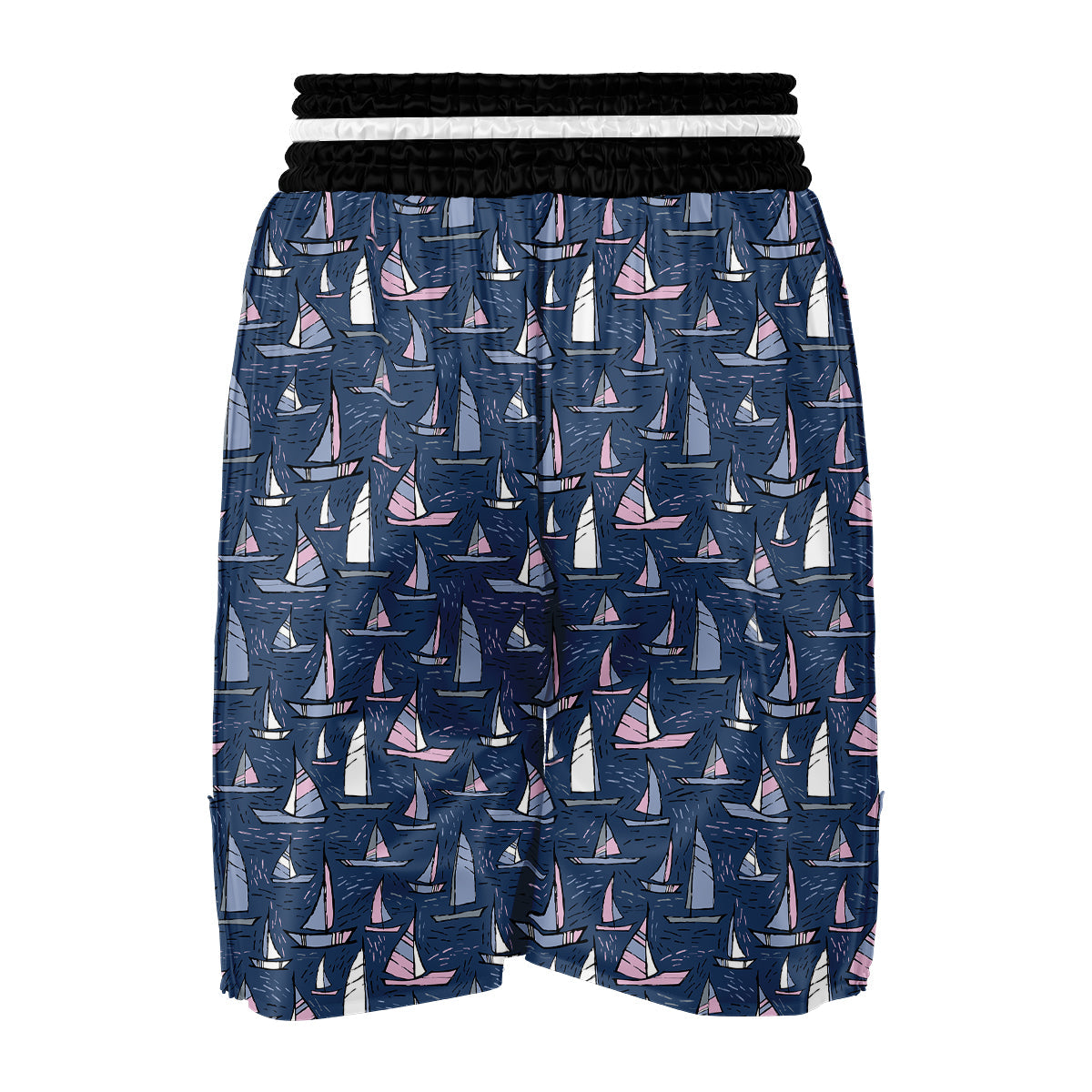 Sailing Boat Hand Drawn Print Pattern Boxing Shorts-grizzshop