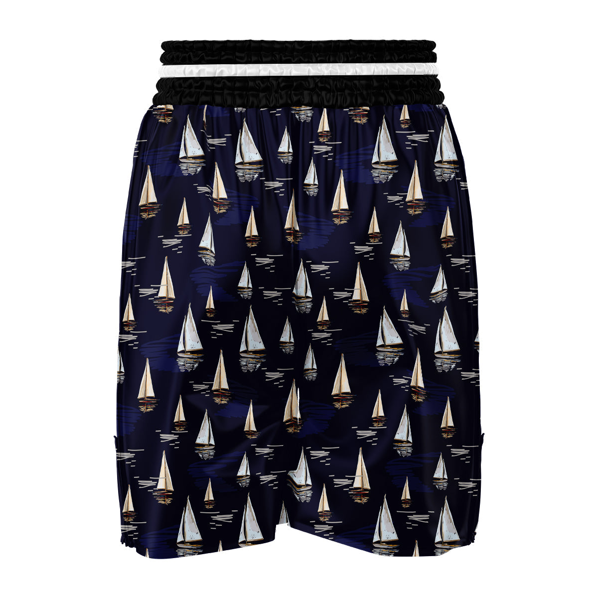 Sailing Boat Watercolor Print Pattern Boxing Shorts-grizzshop