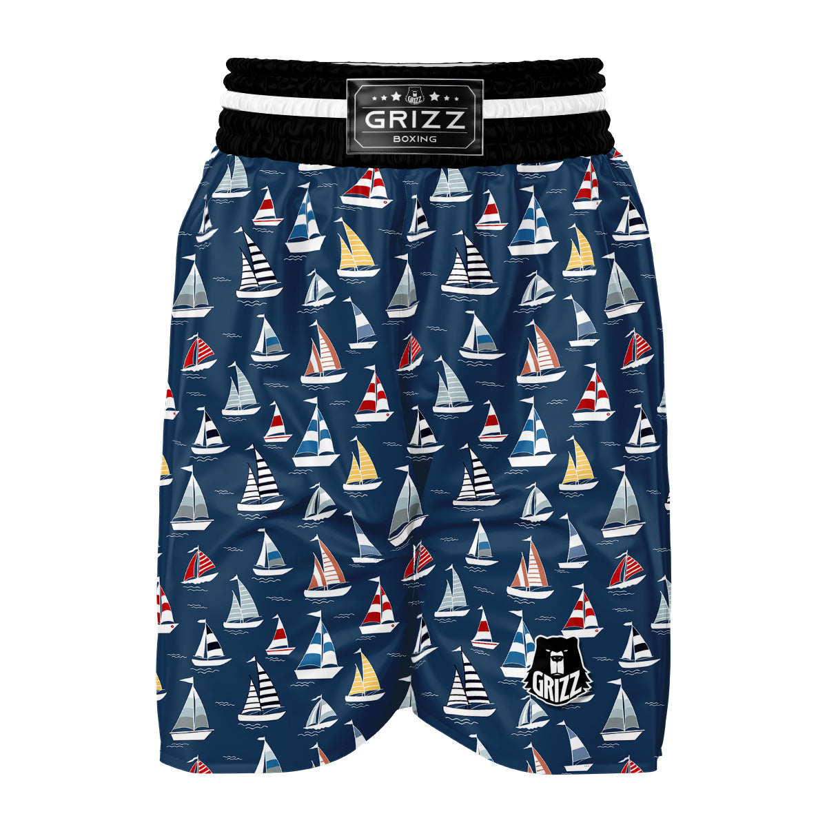 Sailing Boats On The Sea Print Pattern Boxing Shorts-grizzshop