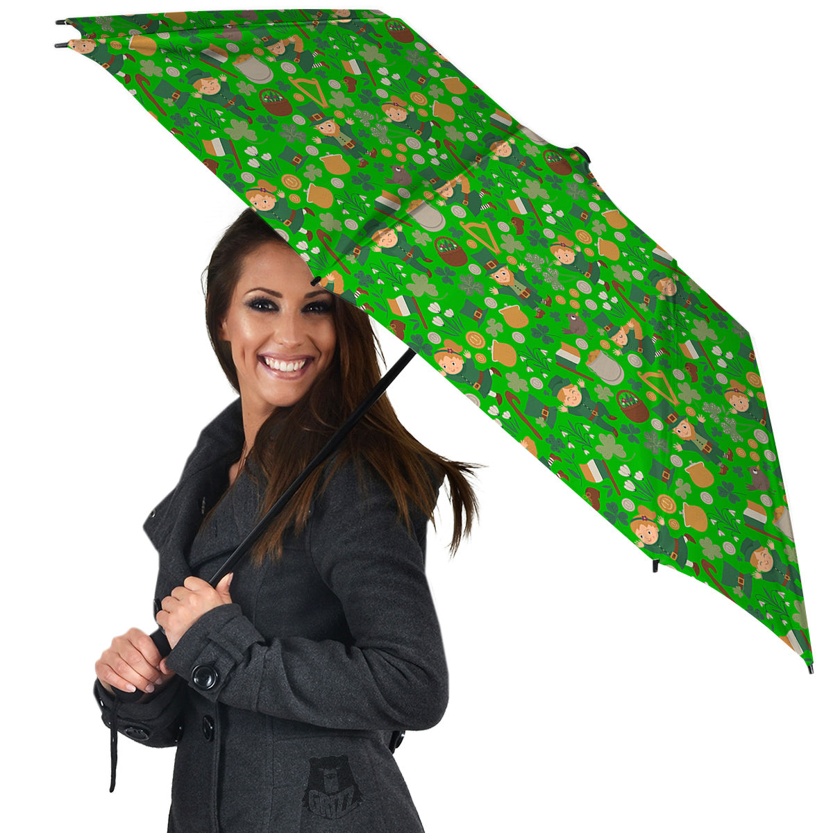 Saint Patrick's Day Cute Print Pattern Umbrella-grizzshop