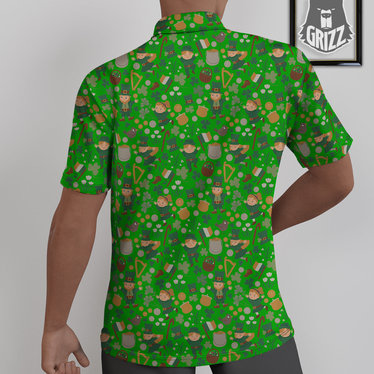 Saint Patrick's Day Cute Print Pattern Untucked Shirts-grizzshop