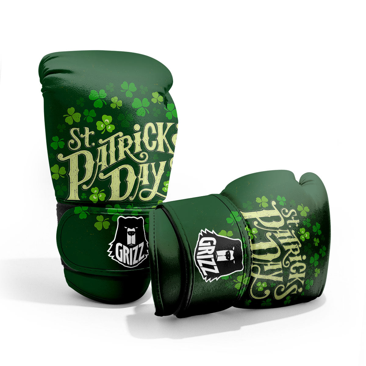 Saint Patrick's Day Green Clover Print Pro Boxing Glove