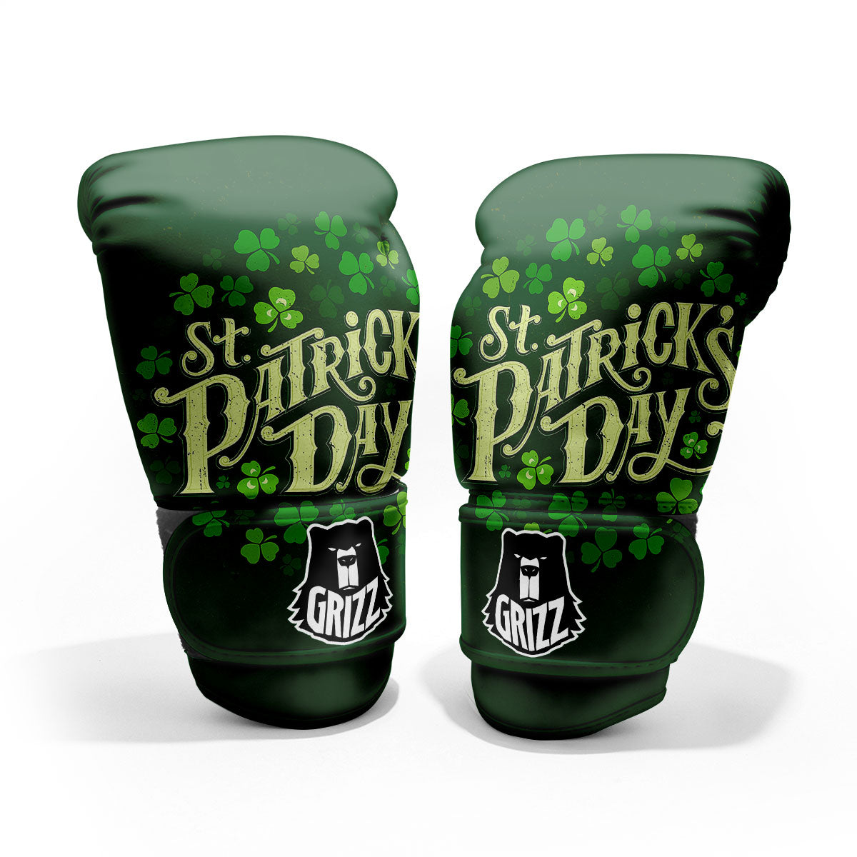 Saint Patrick's Day Green Clover Print Pro Boxing Glove