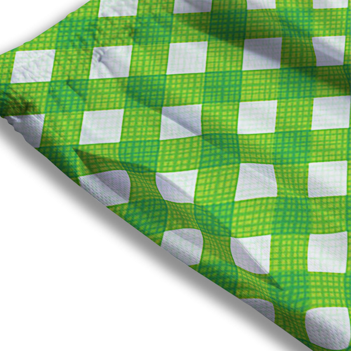 Saint Patrick's Day Green Plaid Print Mesh Shorts