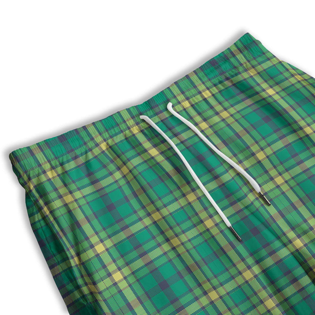 Saint Patrick's Day Irish Check Print Men's Athletic Shorts